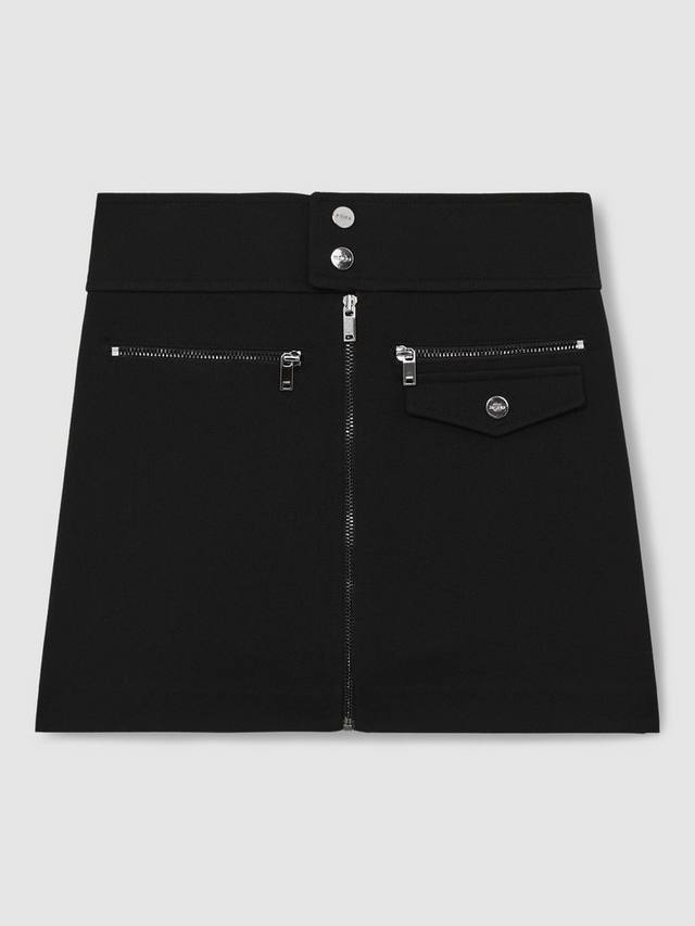 Детская юбка-трапеция Poppie на молнии Reiss, Black — фото 2