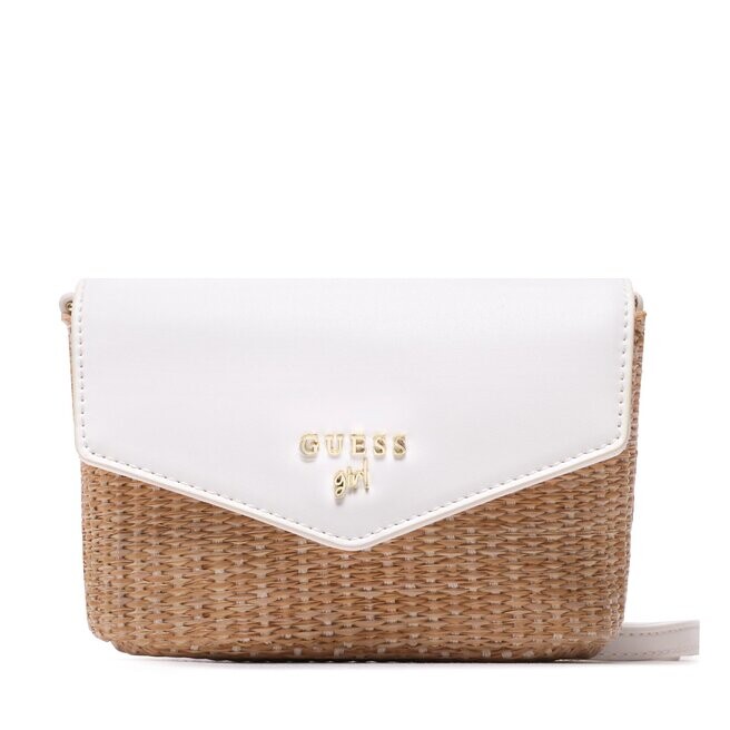

Сумка Guess MiniShoulder Tote, бежевый/белый
