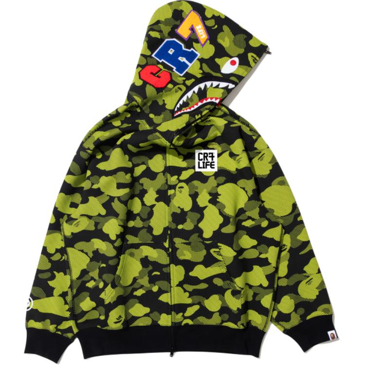 Толстовка CR7 LIFE FW25 мужская A BATHING APE, зеленый — фото 3
