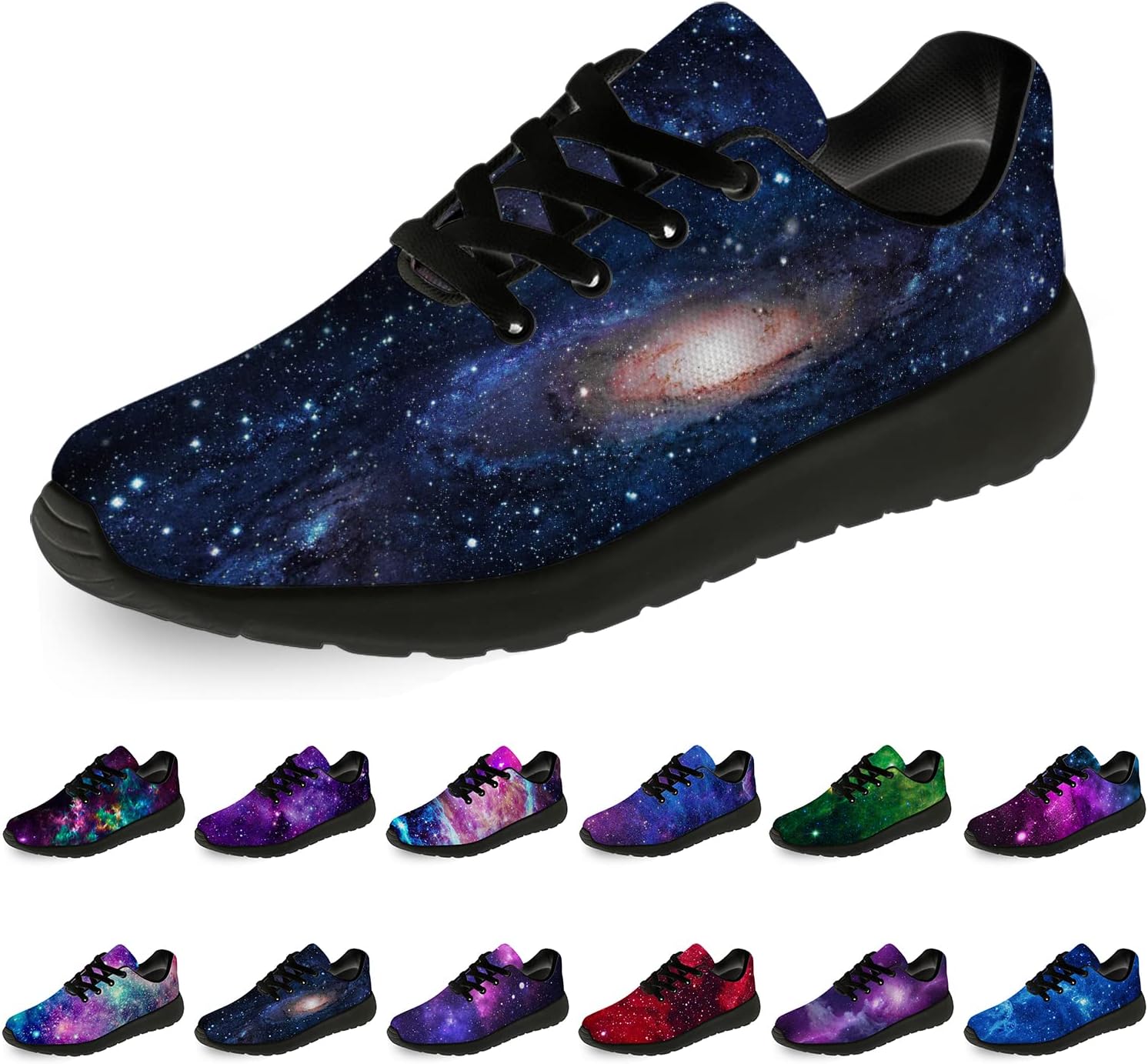 

Кроссовки Horethy Galaxy для женщин и мужчин, беговые кроссовки, дышащие кроссовки для ходьбы и тенниса, космические кроссовки, подарки, мультиколор