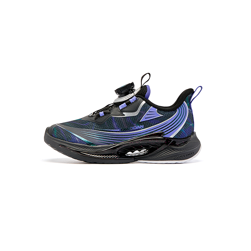 

Кроссовки детские с амортизаторами Rebound Low Top для детей от 3 до 7 лет QIAODAN, черный/фиолетовый