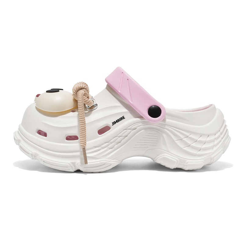 King Jinmai Клоги женские бело-розовые, цвет White Pink