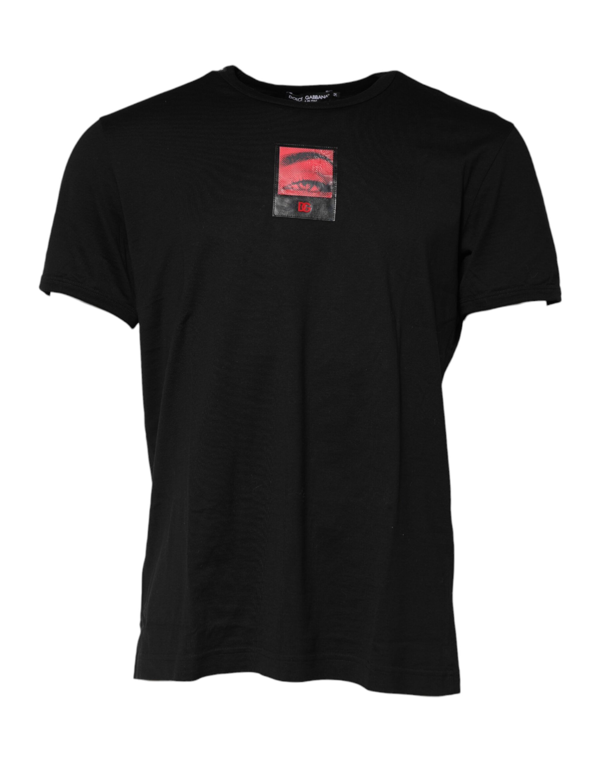 

Мужская хлопковая футболка с круглым вырезом и принтом «черный глаз» Dolce & Gabbana