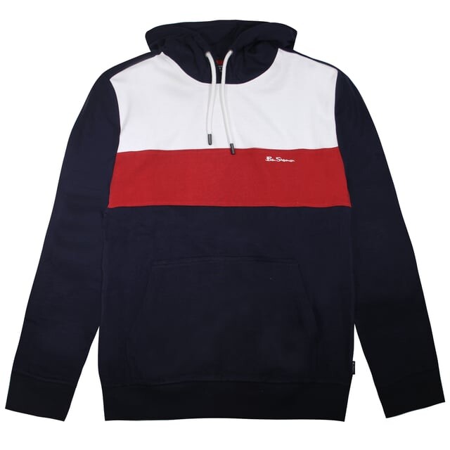 

Темно-Синяя мужская толстовка со вставками Ben Sherman, синий