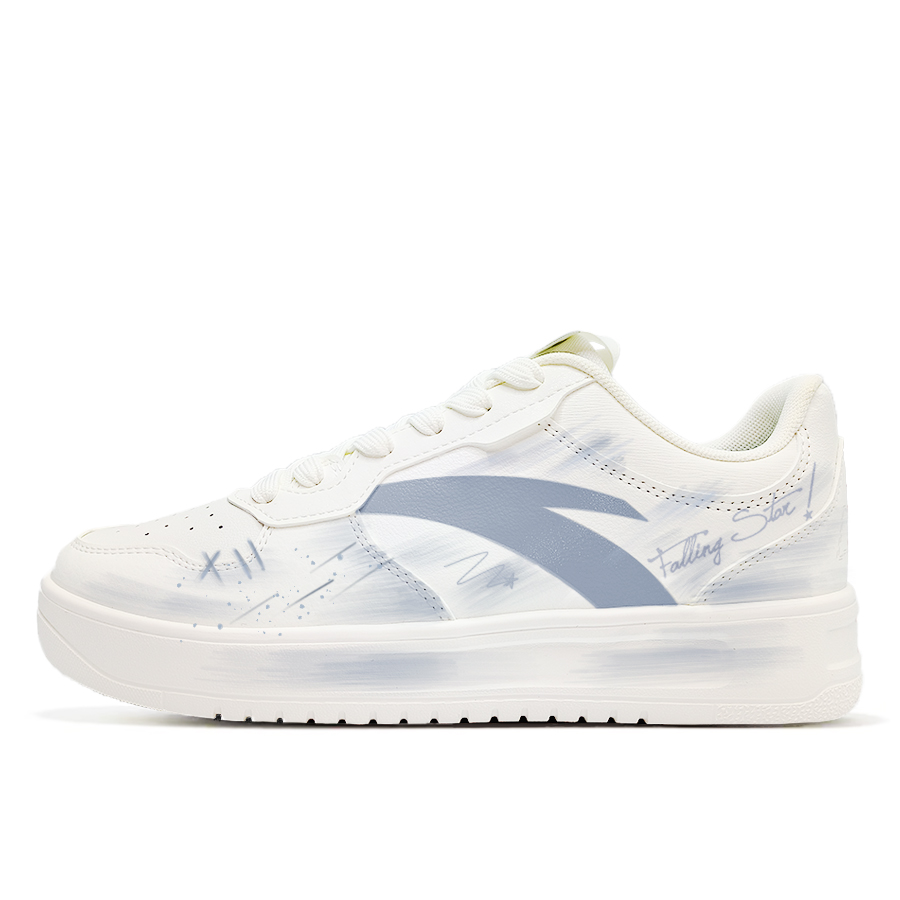 

ANTA Коллекция Life нескользящие амортизирующие износостойкие низкие скейтерские кроссовки мужские бело-голубые, цвет White Blue