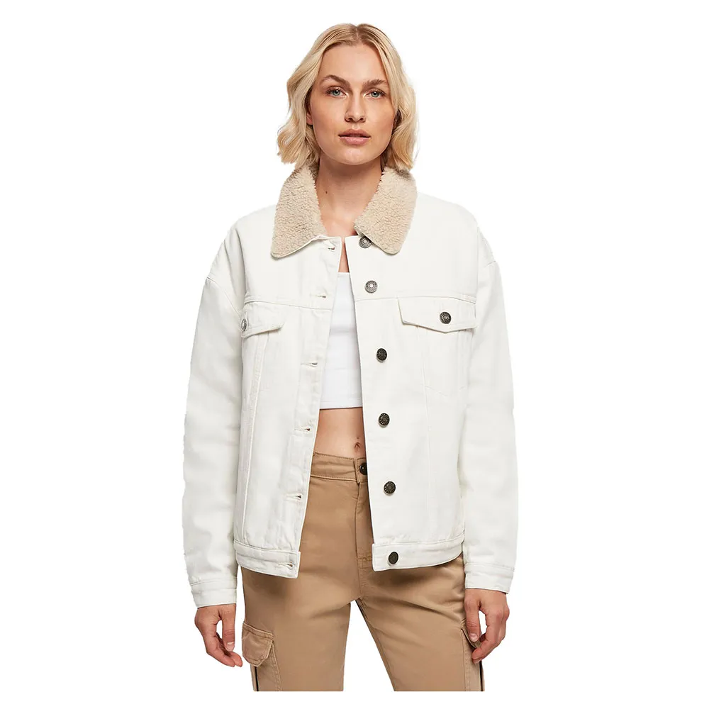 

Куртка Urban Classics Oversized Sherpa denim, белый