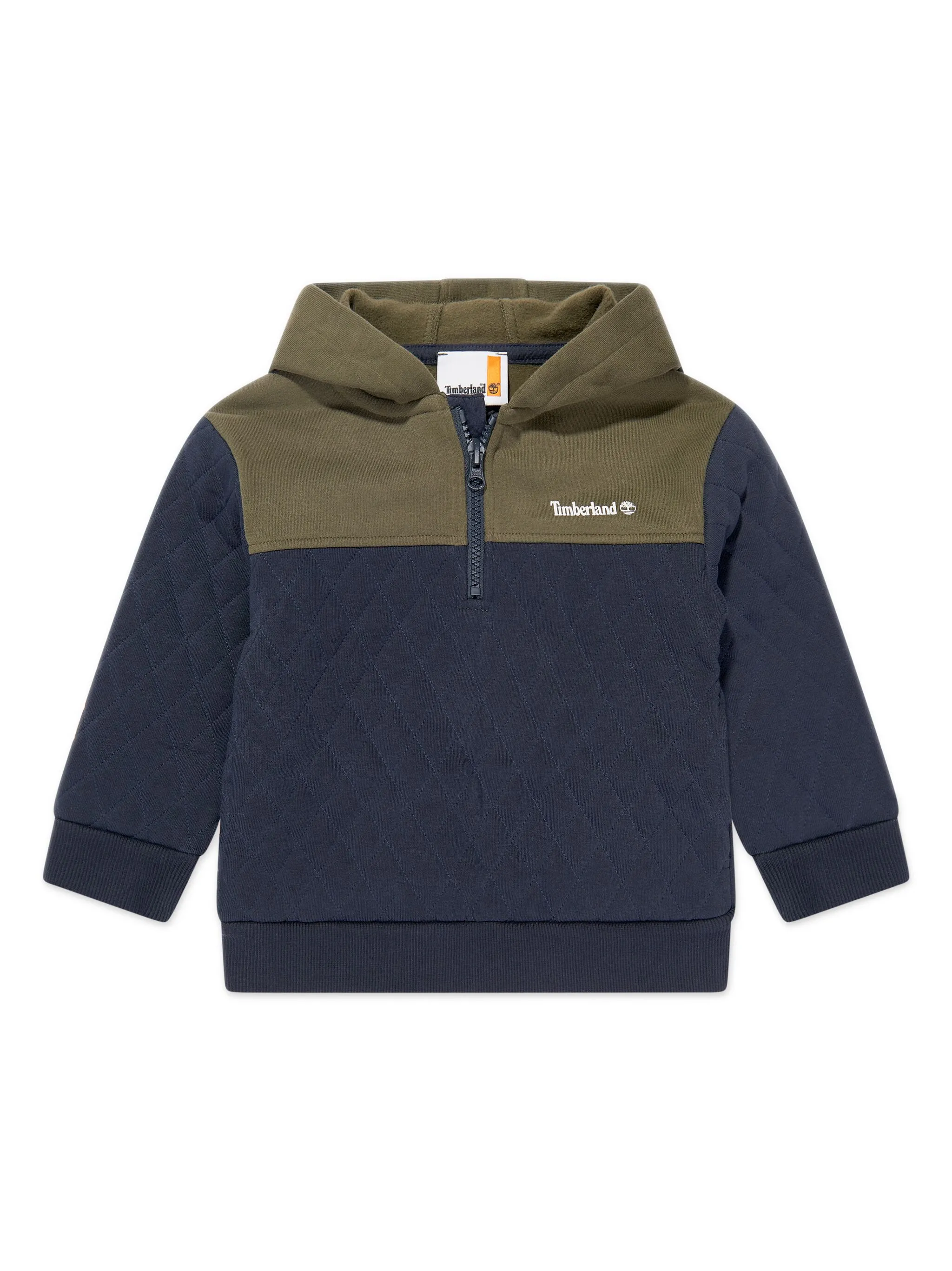 

Стеганое худи с логотипом Timberland Kids, синий