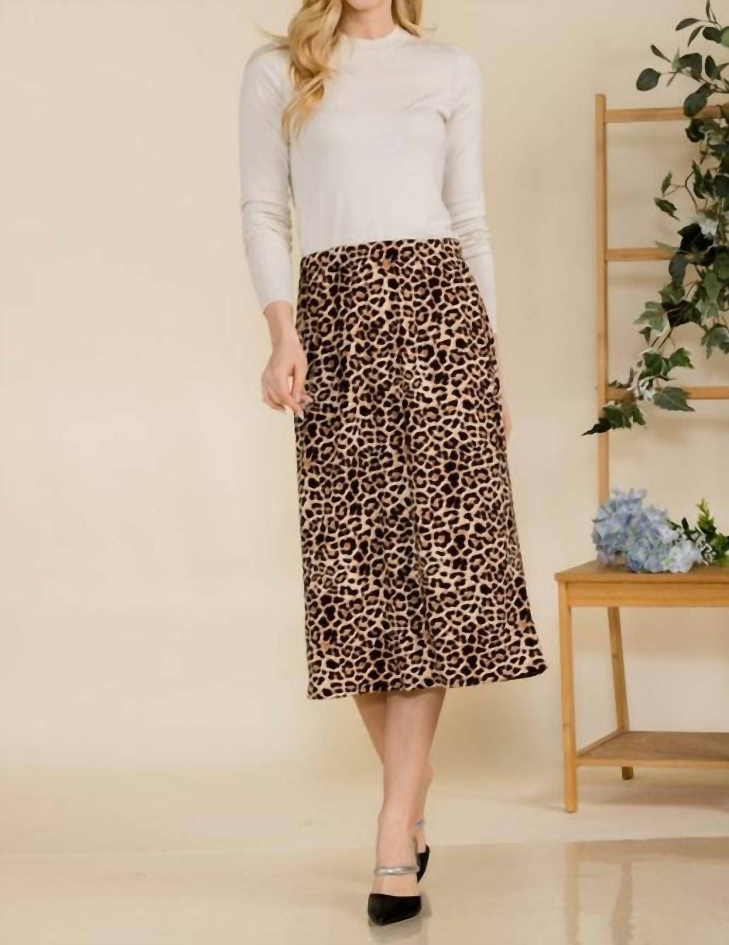 

Юбка Rowdie Animal Print в коричневом цвете Celeste