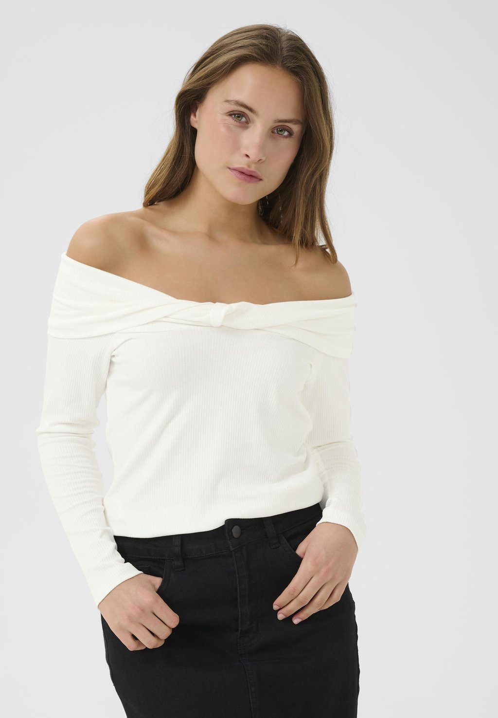 

Топ с длинными рукавами KAKAYLA OFFSHOULDER Kaffe, кремовый