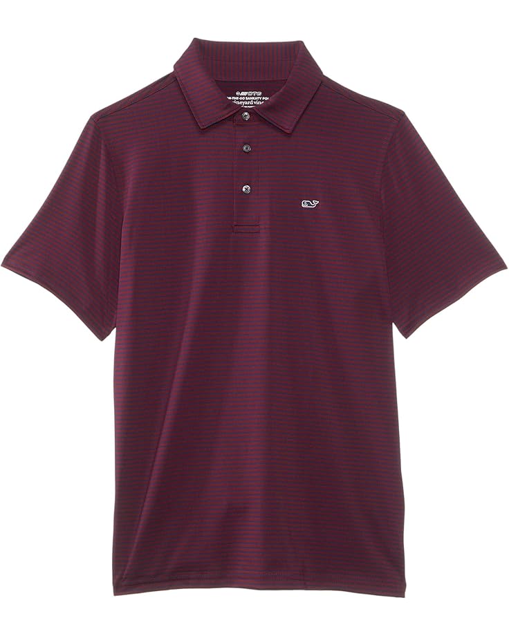 

Поло Vineyard Vines Bradley Stripe Sankaty Polo, цвет Crimson/Nautical Navy