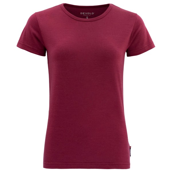 

Женская футболка jakta merino 200 - нижнее белье из мериноса Devold, Beetroot
