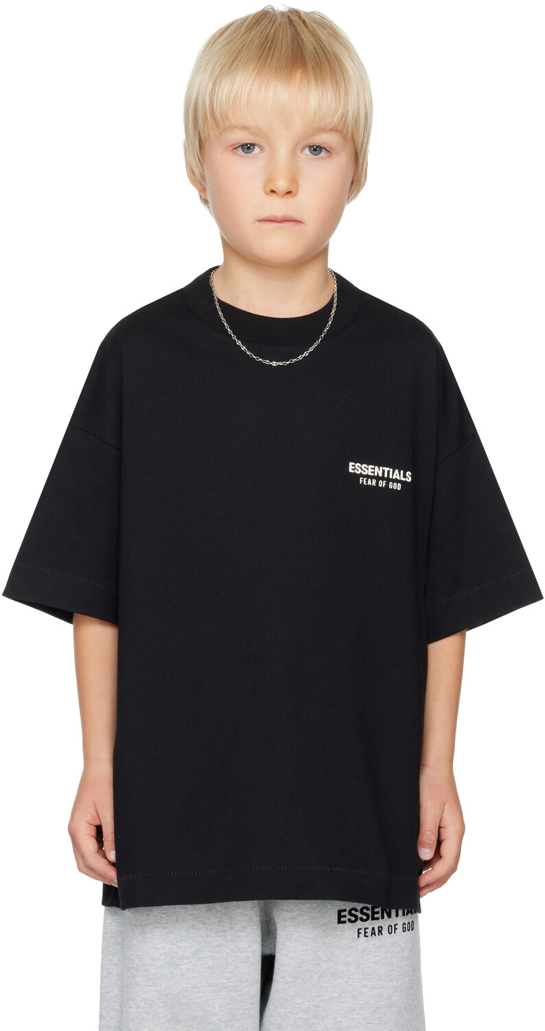 

Детская футболка с круглым вырезом из джерси Fear of God ESSENTIALS