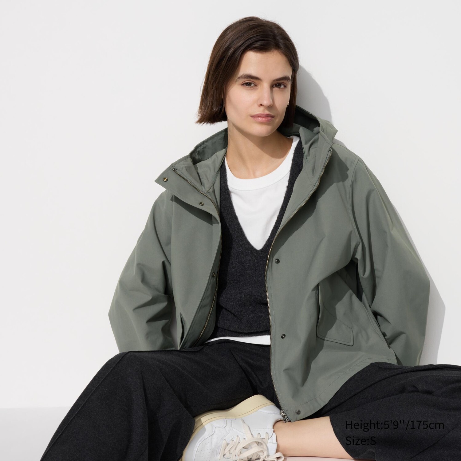 

Парка из хлопковой смеси Uniqlo, зеленый