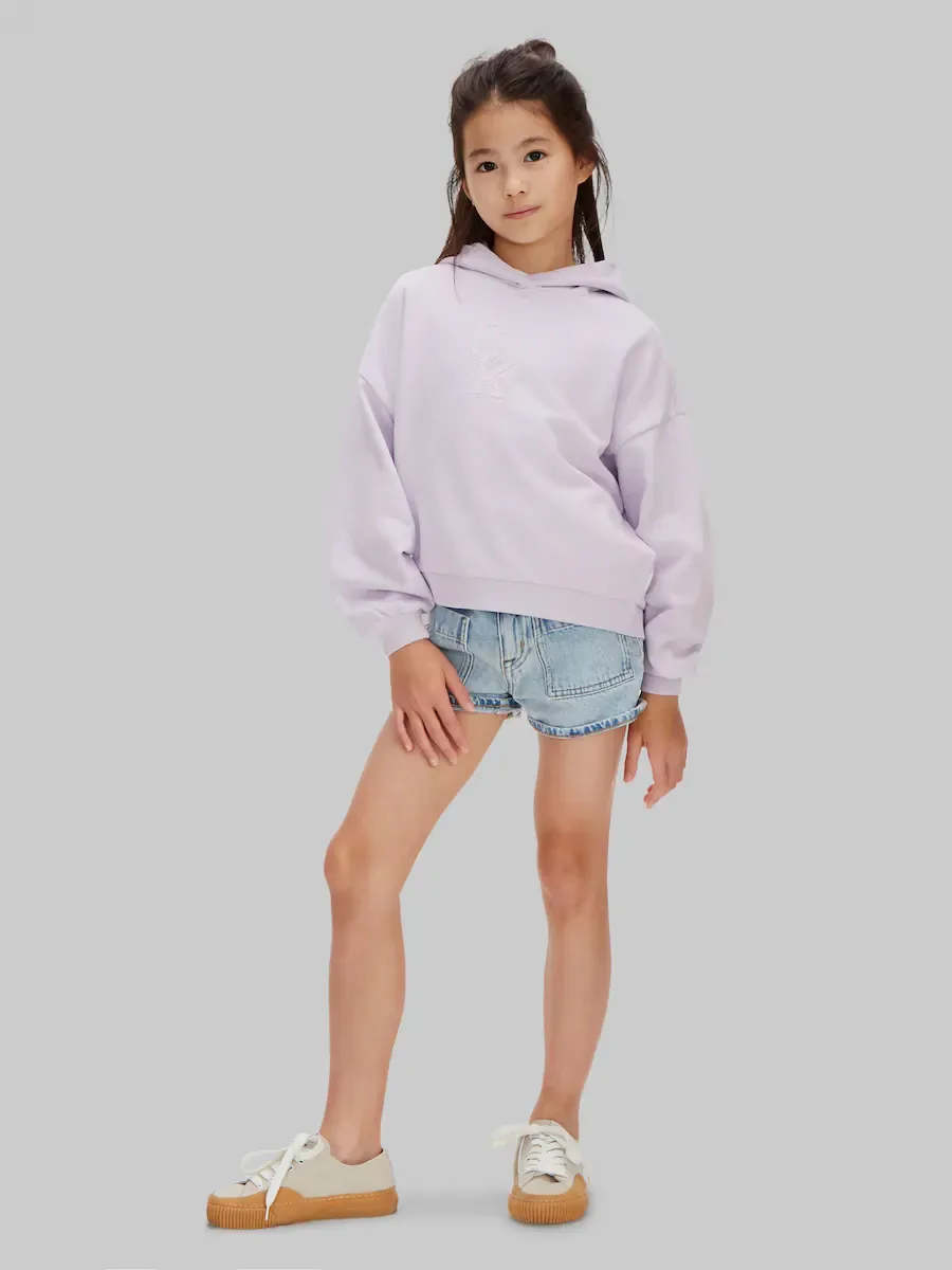 Детская толстовка с капюшоном Calvin Klein, фиолетовый — фото 3
