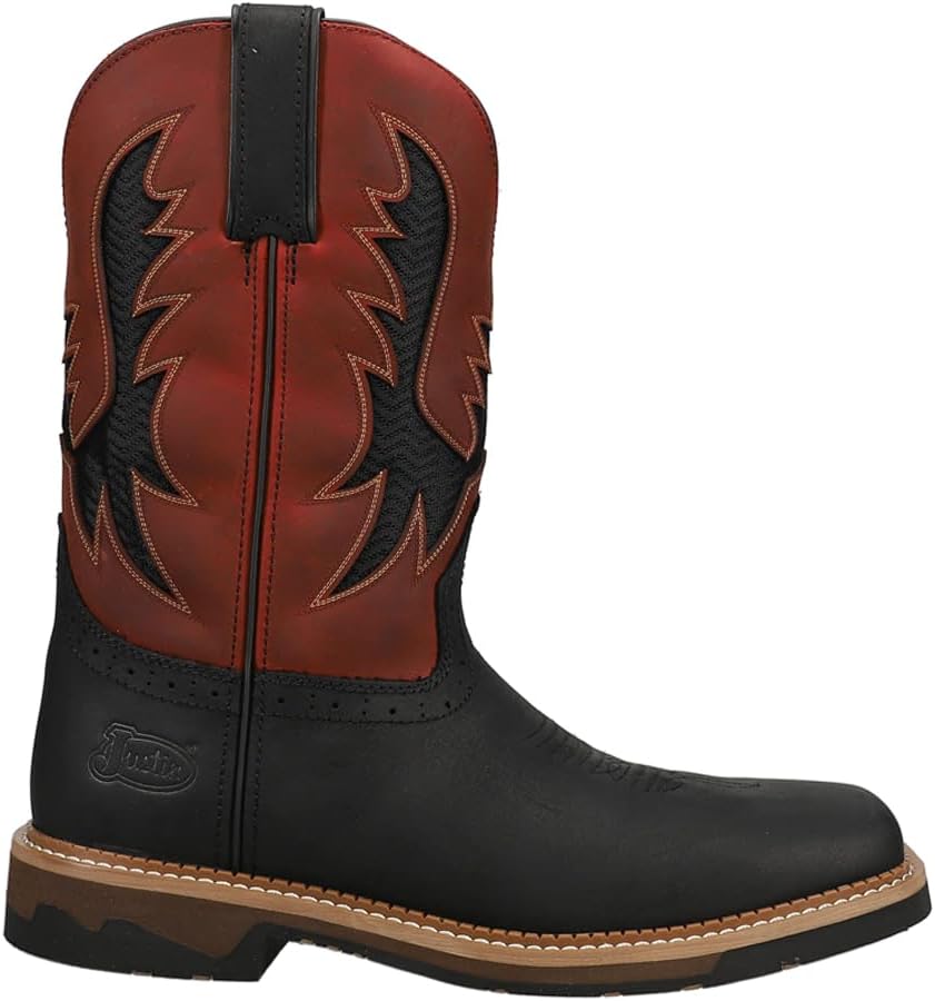 

Ботинки Justin Men's Bolt 11 Stampede с мягким носком, черный/угольный