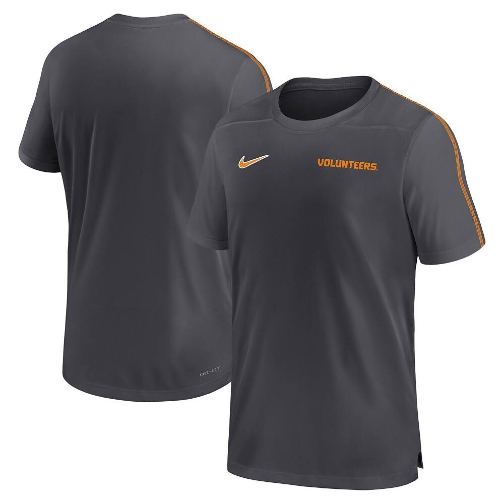 

Мужская футболка Nike Anthracite Tennessee Volunteers 2024 Sideline Coach Performance., цвет Ten Grey