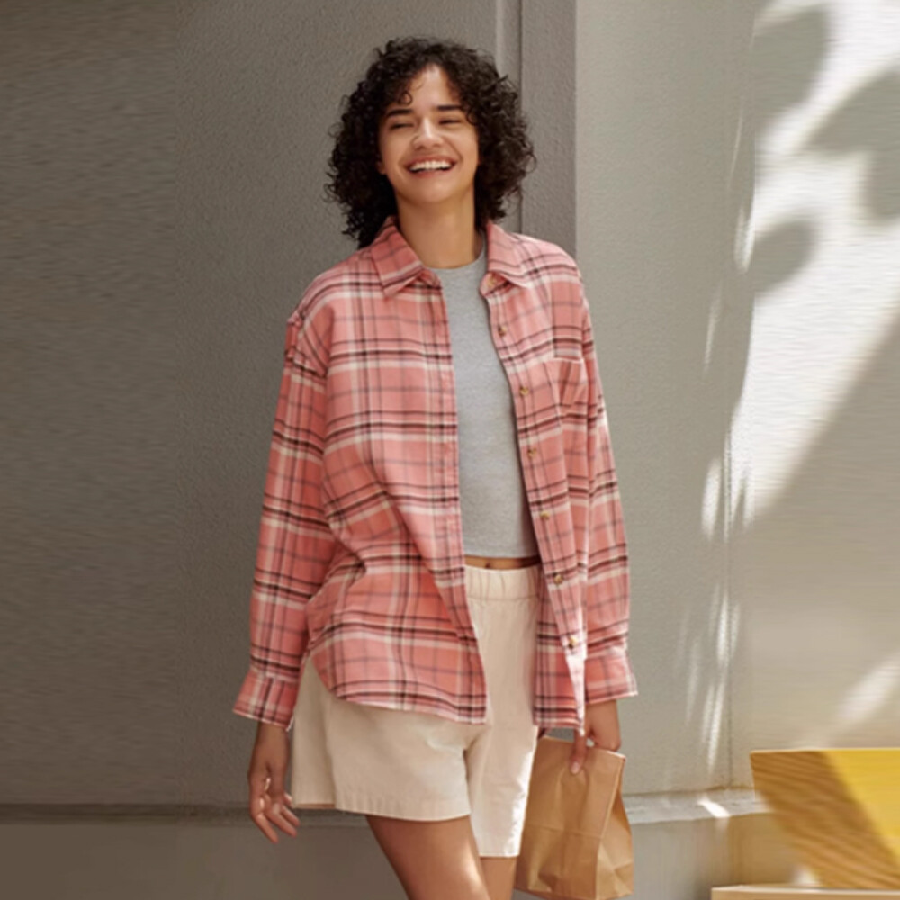 Рубашка женская Uniqlo, розовый — фото 3