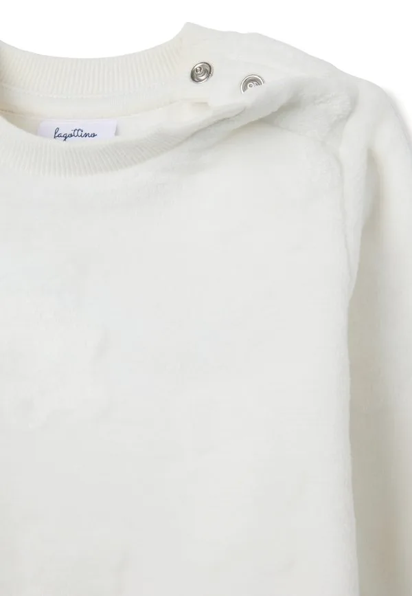 Флисовый джемпер прямого кроя с круглым вырезом горловины. Ovs, Optical White — фото 4