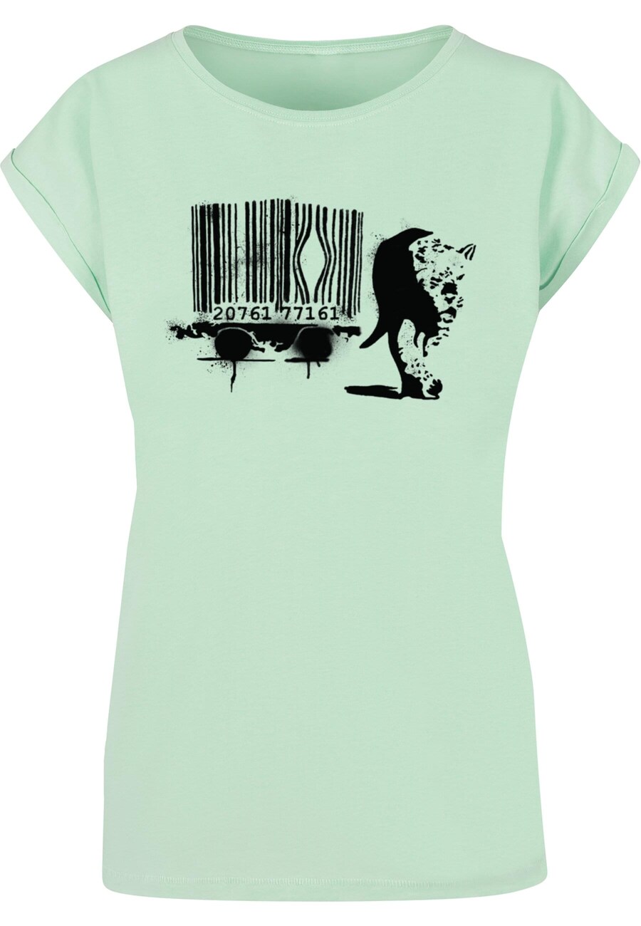 

Рубашка Merchcode Brandalised - Barcode Leopard, мятный