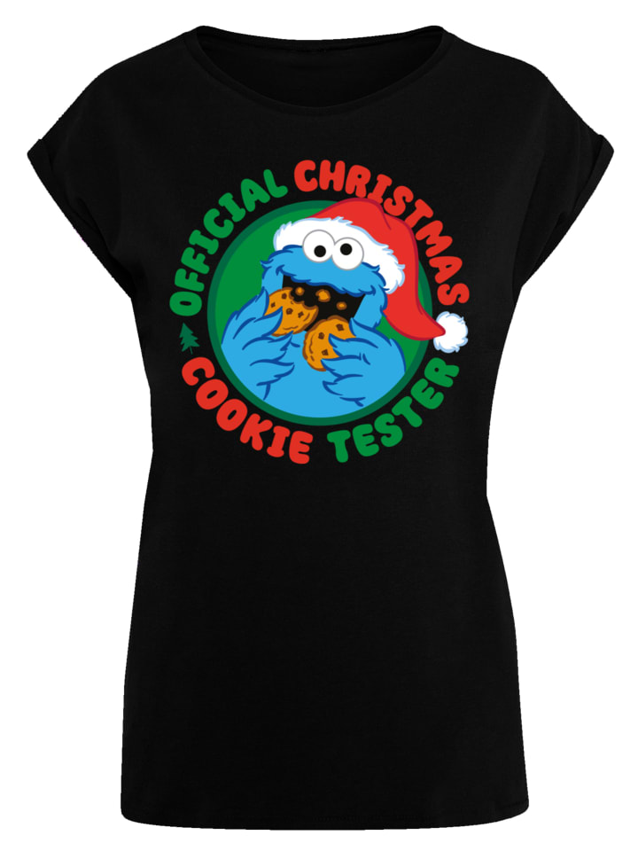 

Футболка F4NT4STIC T-Shirt Sesamstrasse Weihnachten Keks Tester, черный