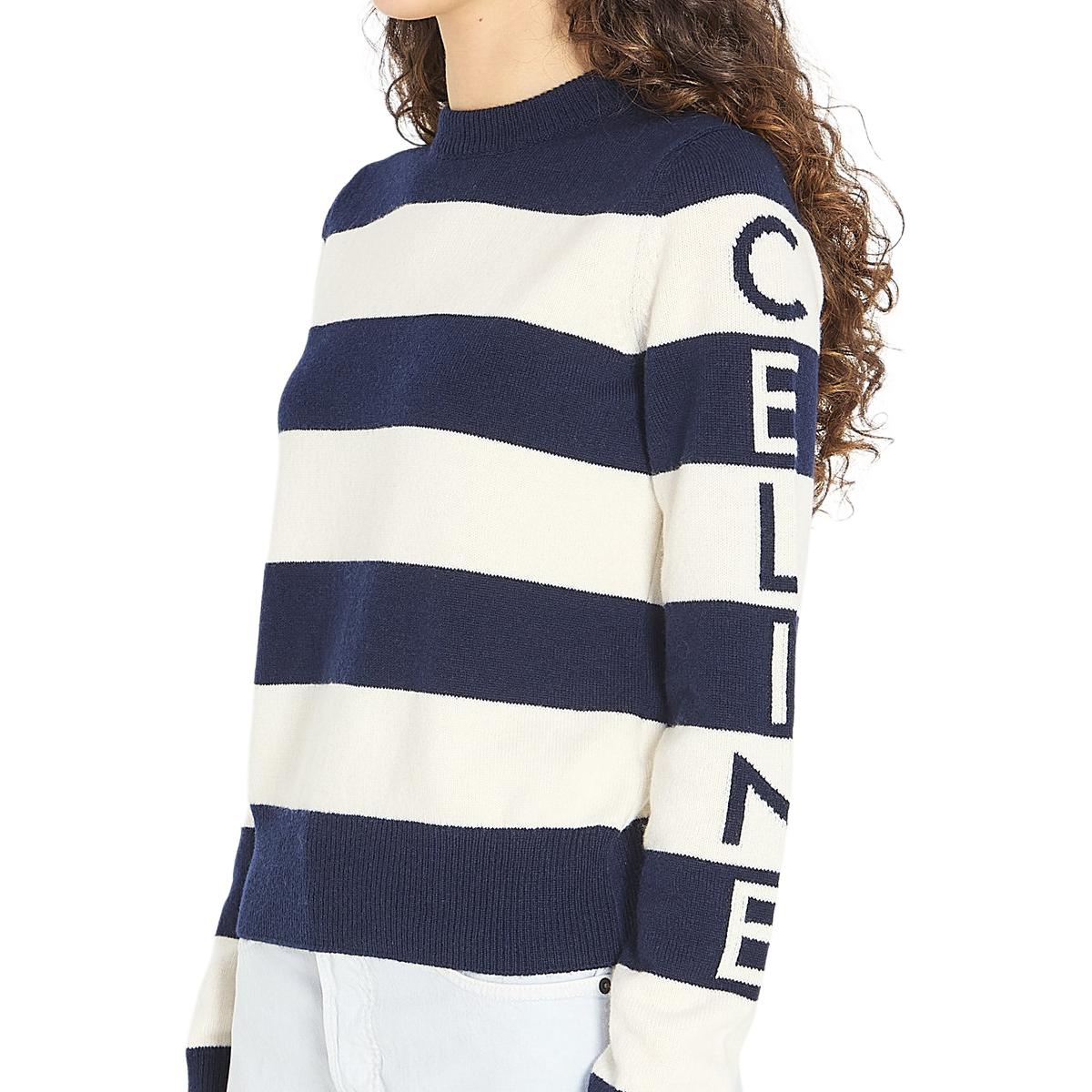 Свитер PARIS SS26 женский CELINE, экрю & marine синий — фото 4