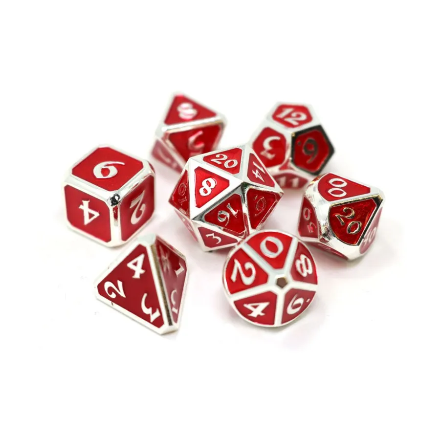 

Набор Mythica Poly — платиновый рубин (7), Metal Poly Dice Sets (Die Hard Dice)