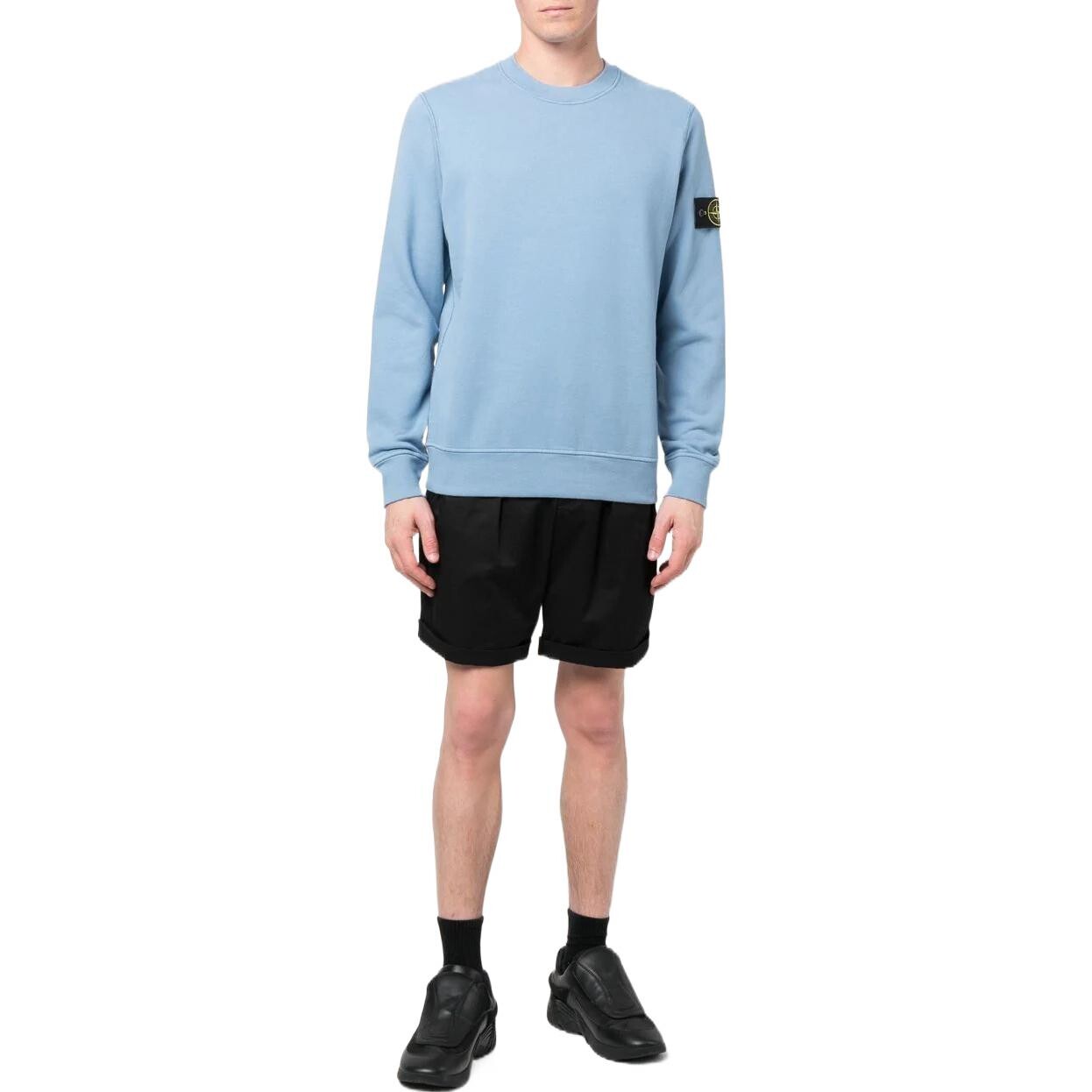 Толстовка мужская светло-голубая Stone Island, светло-голубой — фото 2