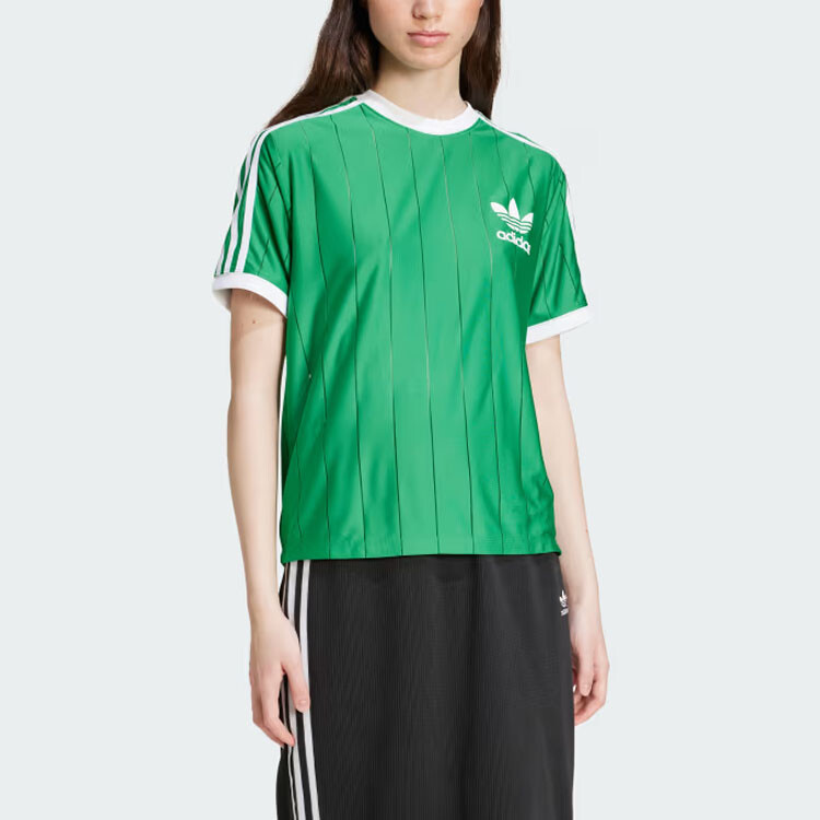 Футболка Adicolor женская зеленая Adidas Originals — фото 2