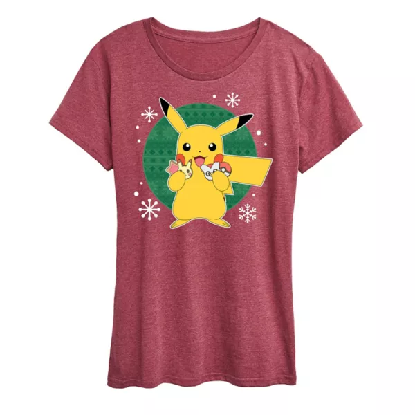 

Женская футболка Pokemon "Официальный дегустатор печенья" Licensed Character, красный