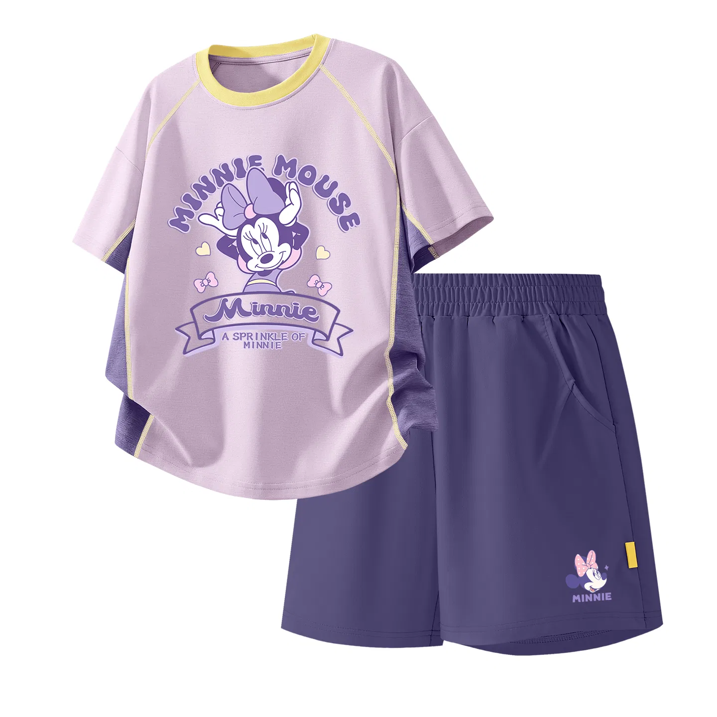 Детский спортивный костюм Casual Sportswear 2 Piece Set Disney, Di Color Purple+Di Nian Knot K_Bottom Right Mulberry Purple