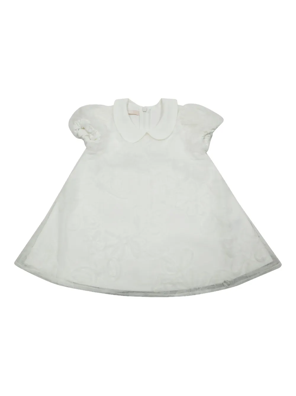 

Платье с воротником Питер Пэн и короткими рукавами Liu Jo Kids, белый