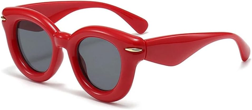 

Женские модные овальные солнцезащитные очки конфетных цветов с ретро-заклепками. Мужские модные круглые солнцезащитные очки с защитой от УФ-излучения UV400 LJTJTAV, Red Grey