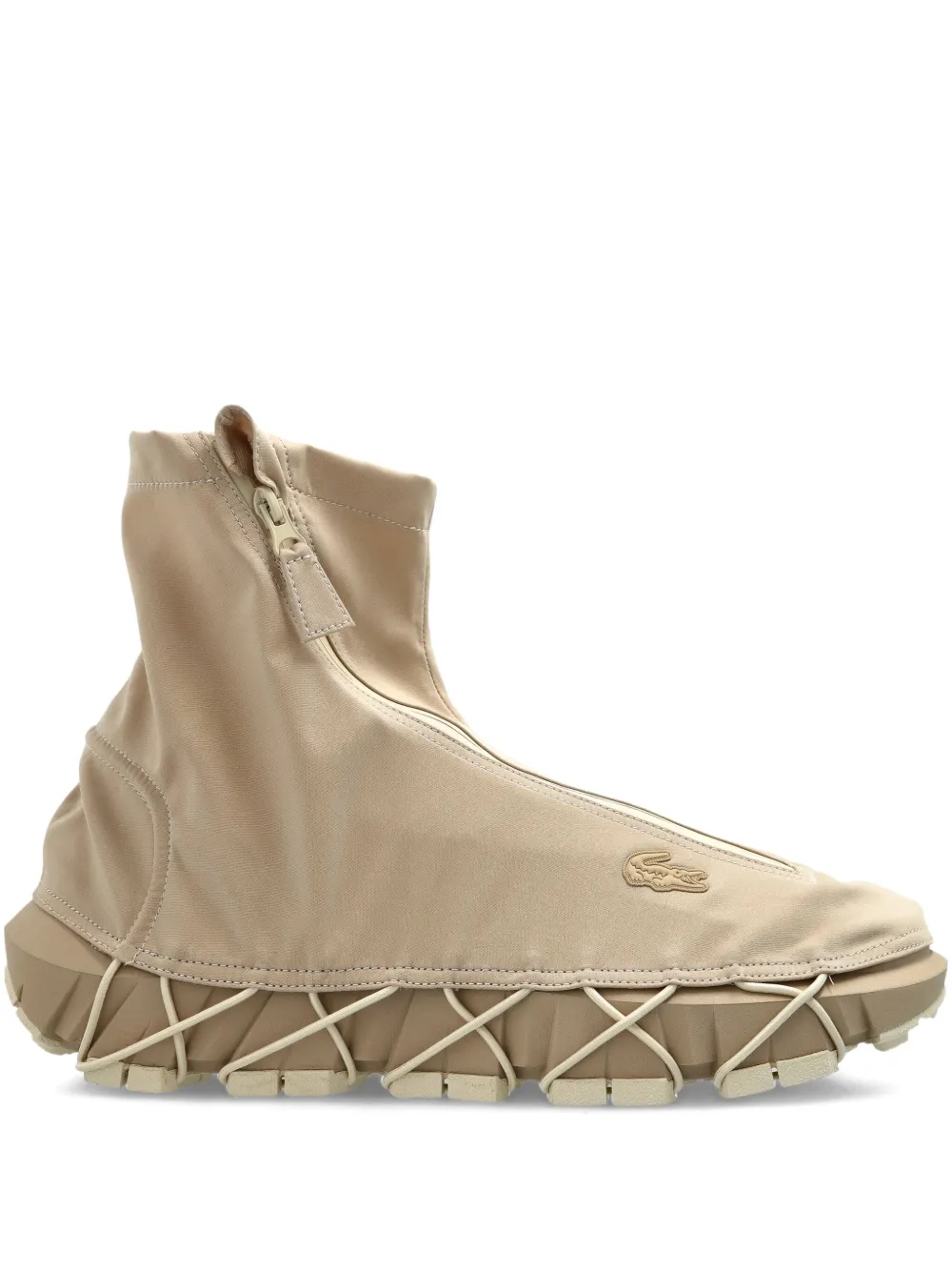 

Кроссовки с молнией и гетрами Lacoste, нейтральный