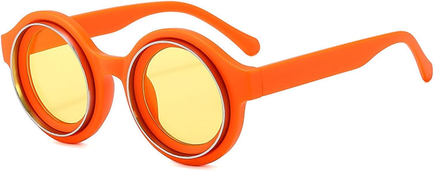 

Хелена Модные круглые женские солнцезащитные очки конфетных цветов в стиле ретро-панк для мужчин, трендовые солнцезащитные очки с двойной оправой и защитой от УФ-излучения UV400 helena, C9