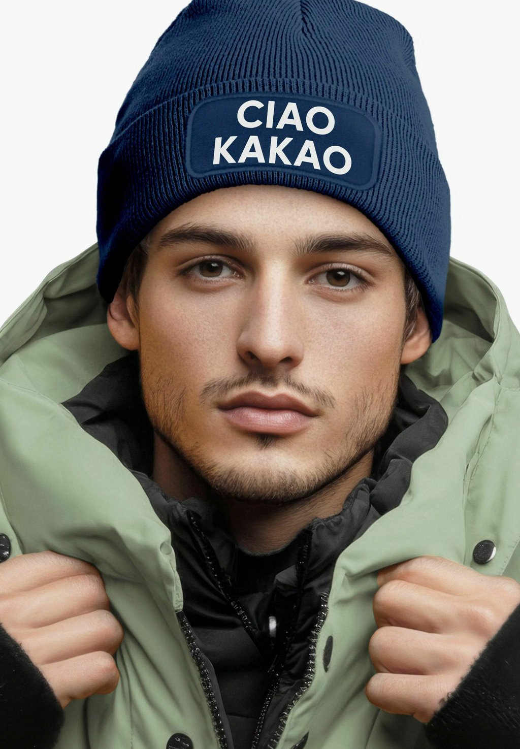 

Шапка MIT PATCH SPRUCH AUFDRUCK LUSTIG MoonWorks, синий