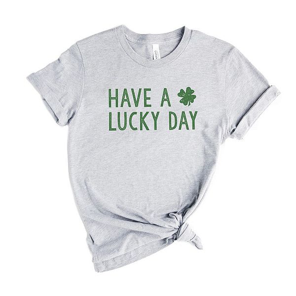 

Футболка с принтом "Have a lucky day clover" Simply Sage Market, Heather Grey, Серый, Футболка с принтом "Have a lucky day clover" Simply Sage Market, Heather Grey