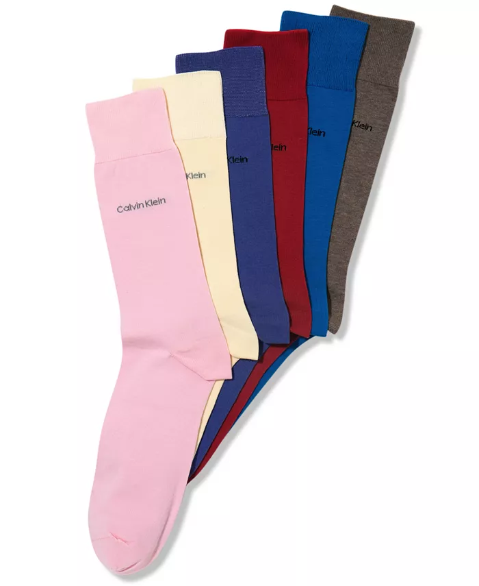 Мужские носки Giza Cotton Flat Knit Crew Calvin Klein, красный — фото 2