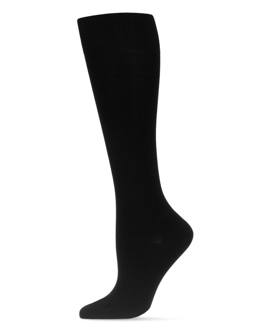 

Женские базовые высокие носки из мерсеризованного хлопка MeMoi, Black