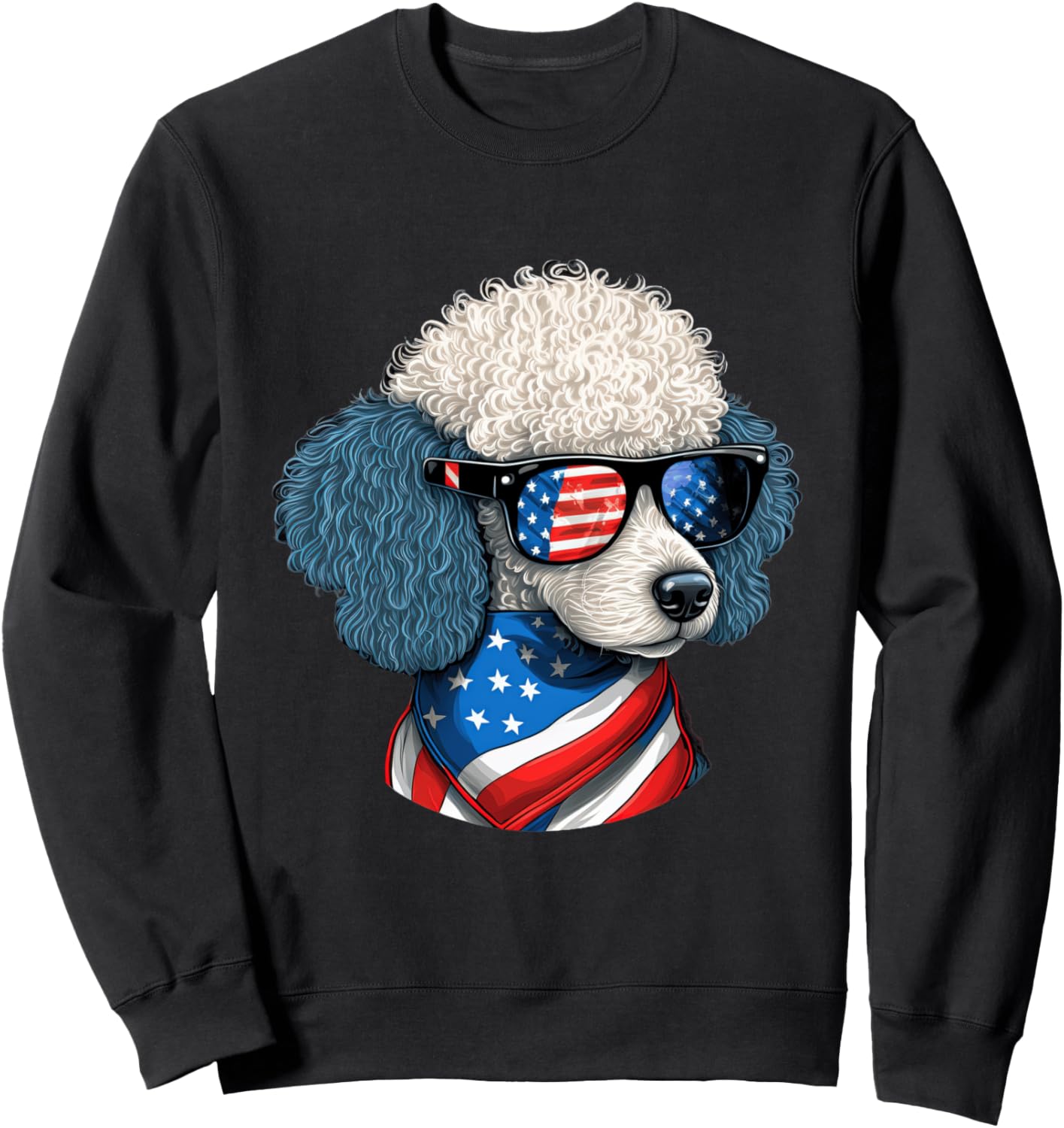 

Толстовка Poodle USA и толстовка с американским флагом Patriotic Poodles Celebrating 4Th Of July, черный