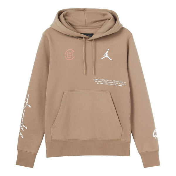 

Толстовка Air Jordan x CLOT Crossover Logo Printing Sports Pullover Asia Edition Brown, коричневый