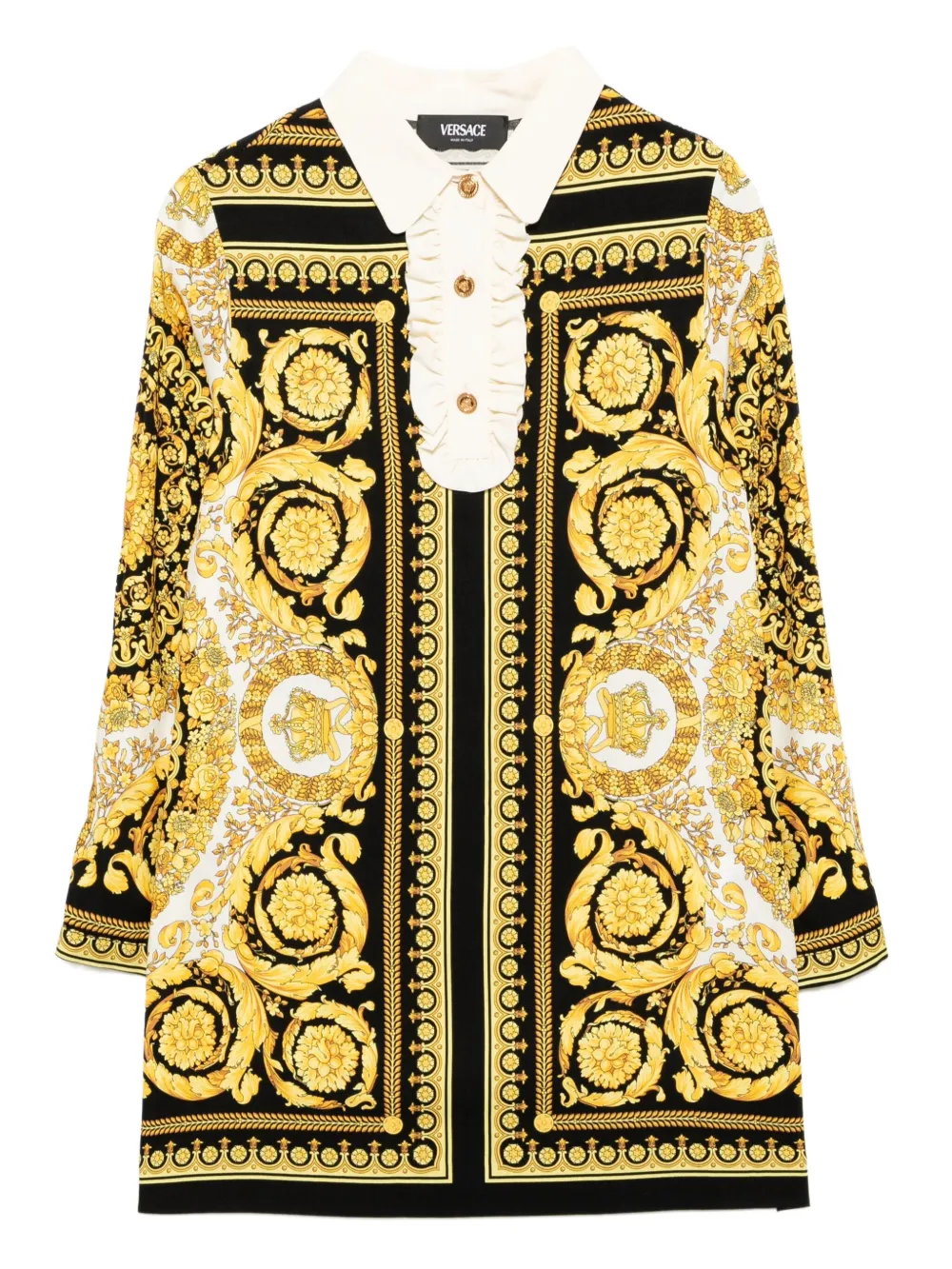 

Платье с принтом Barocco Versace Kids, черный