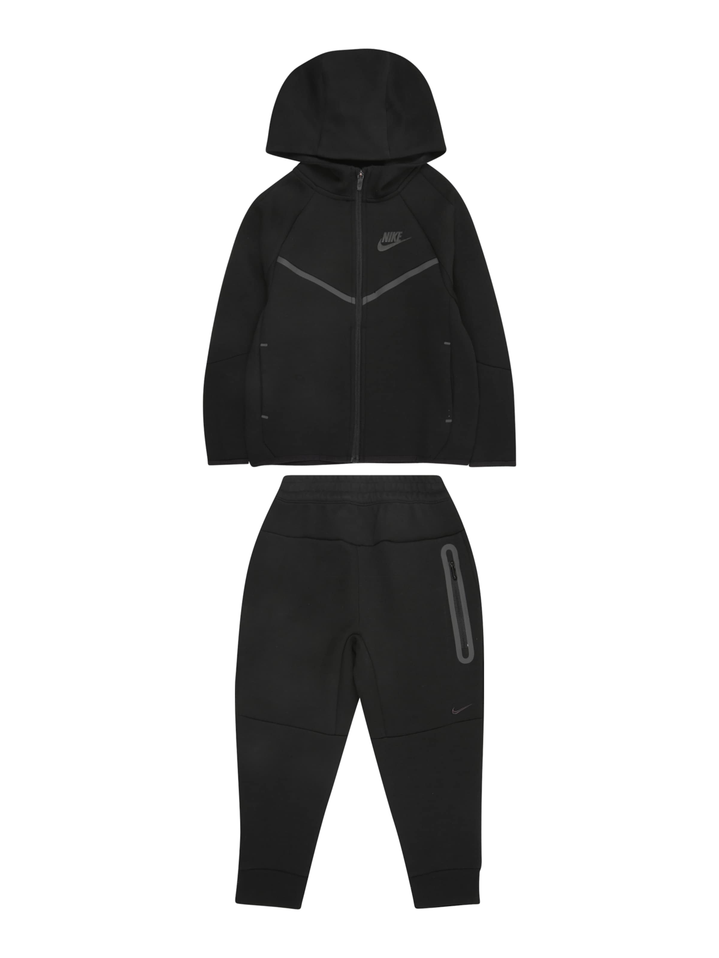 

Nike Sportswear Спортивный костюм 'TECH FLEECE' в черном цвете