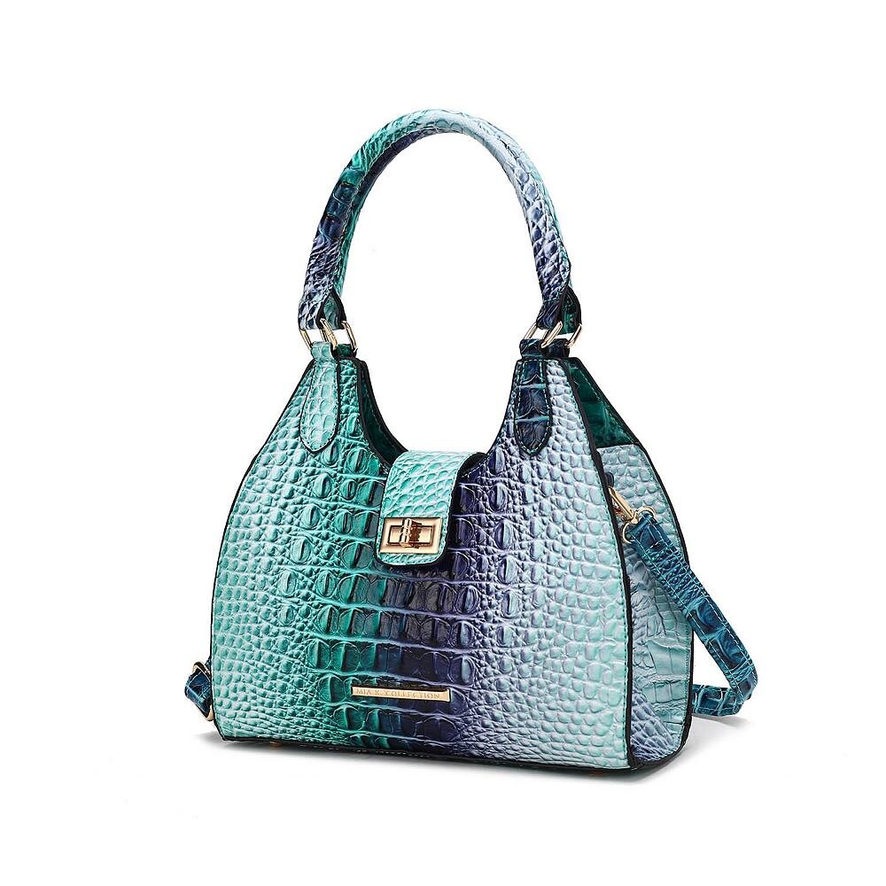 

Женская большая сумка с тиснением под крокодила MKF Collection Ava Gradient от Mia K, цвет Turquoise