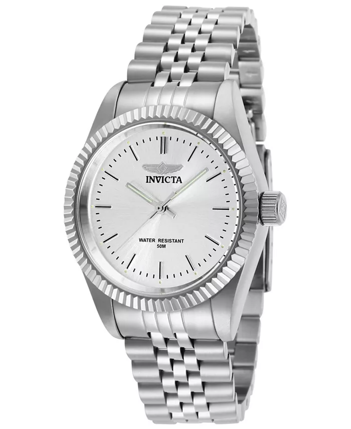 

Женские часы 29396 Specialty Quartz с серебристым циферблатом и тремя стрелками Invicta, серебряный