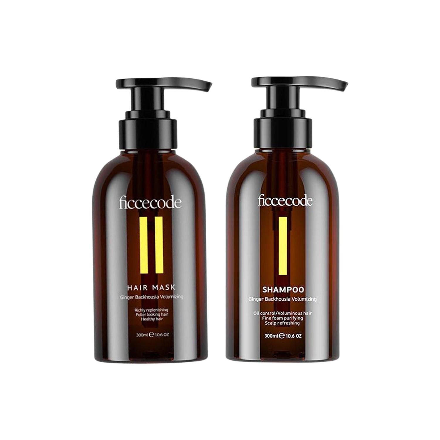 

Имбирный шампунь и кондиционер для объема, восстановление и контроль жирности 300мл*2 FicceCode