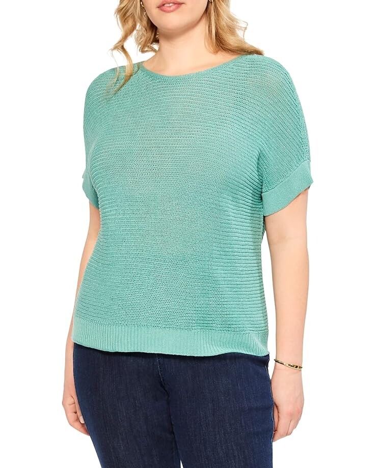 

Свитер NIC+ZOE Plus Size Easy Sleeve Summer, цвет Hazy Aqua