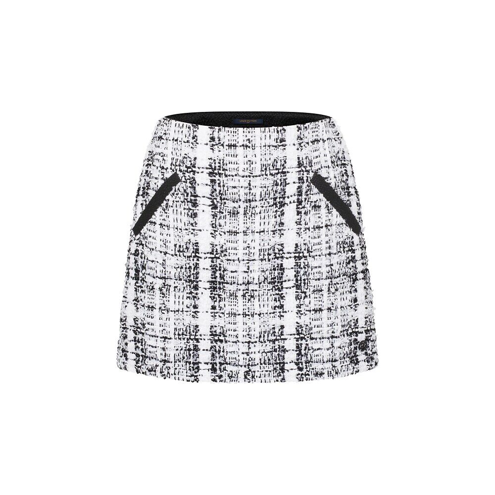 

Графическая твидовая мини-юбка Louis Vuitton, мультиколор
