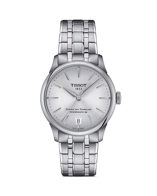 

Часы Chemin des Tourelles Powermatic 80, 34 мм Tissot, цвет Silver