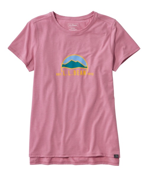 

Футболка с коротким рукавом, графическим принтом, стандартный американский крой L.L.Bean, розовый