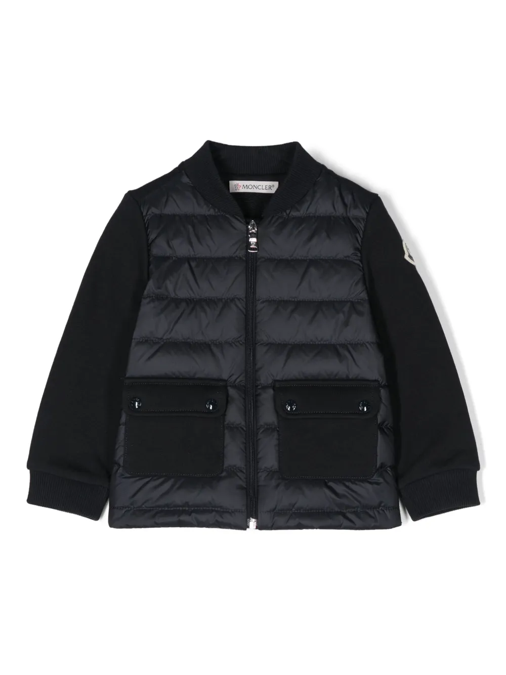 

Пуховик с логотипом Moncler Enfant, синий